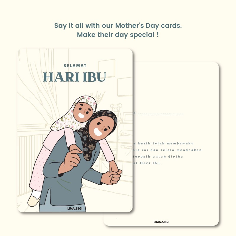 Hari Ibu and Hari Guru Wish Card
